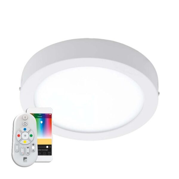 Plafoniera inteligenta exterior EGLO ARGOLIS-C 98171 - LED RGB 16.5W 1600lm 2700-6500K IP44 D225mm - Aluminiu turnat - Alb