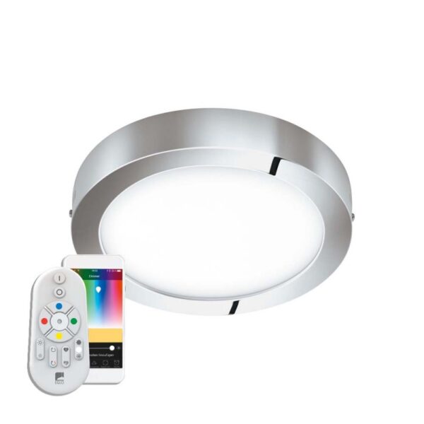 Plafoniera inteligenta pentru baie EGLO FUEVA-C 98559 - LED RGB 21W 2800lm 2700-6500K IP44 D300mm - Metal turnat - Alb