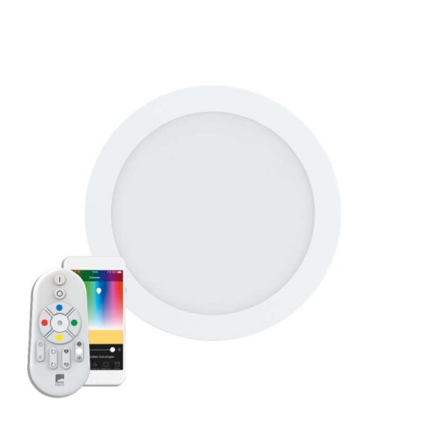 Spot inteligent incastrat EGLO FUEVA-C 96668 - LED RGB 15.6W 1900lm 2700-6500K D225mm