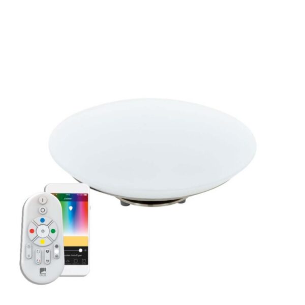 Veioza inteligenta EGLO FRATTINA-C 97813 - LED RGB 18W 2300lm 2700-6500K D290mm - Otel - Alb