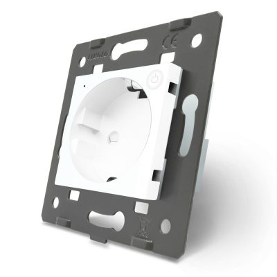 Priza inteligenta pentru perete Livolo ZigBee Alba fara rama VL-784000811