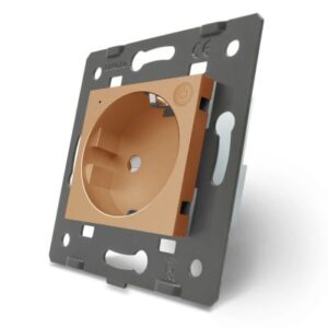 Priza inteligenta pentru perete Livolo ZigBee Auriu fara rama VL-784000813