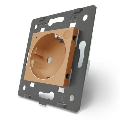 Priza inteligenta pentru perete Livolo ZigBee Auriu fara rama VL-784000813