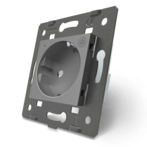 Priza inteligenta pentru perete Livolo ZigBee GRI fara rama VL-784000814