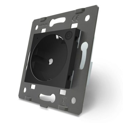 Priza inteligenta pentru perete Livolo ZigBee Negru fara rama VL-784000812