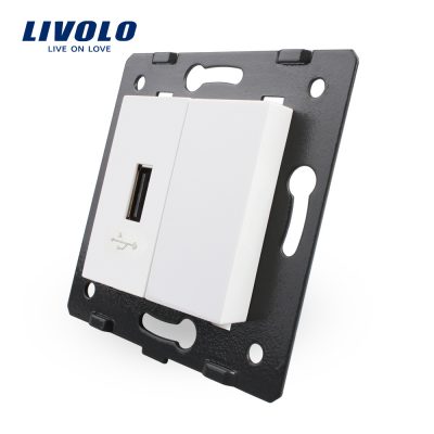 Priza USB Livolo Alb VL-C7-1USB-11