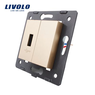 Priza USB Livolo Auriu VL-C7-1USB-13