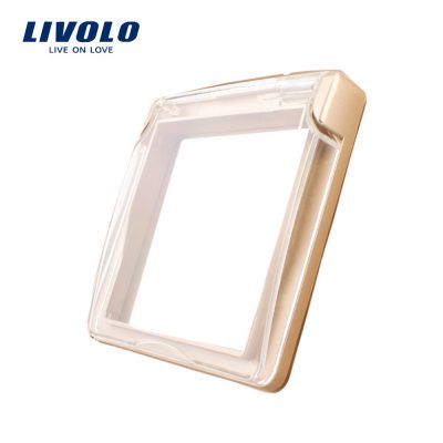 Capac de protectie rezistent la apa pentru prizele din sticla Livolo Auriu BB-C7-1WF-13