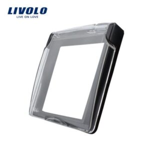 Capac de protectie rezistent la apa pentru prizele din sticla Livolo Negru BB-C7-1WF-12