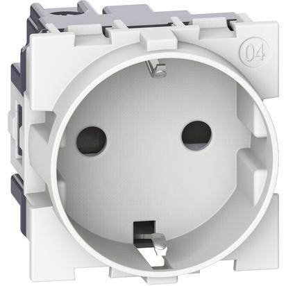 Priza schuko standard german 2M 16A 250V 2P plus T alba Living Now KW4141